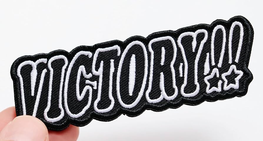 Amazon.co.jp: ワッペン VICTORY!! マジックテープ（ベルクロ・面